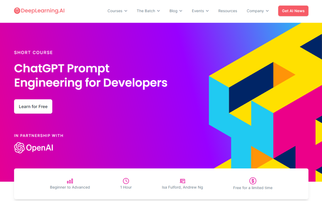 ChatGPT Prompt Engineering For developers